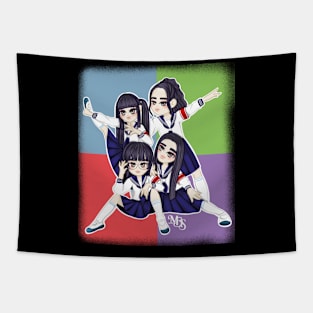 group-inspired design atarashii gakko Tapestry