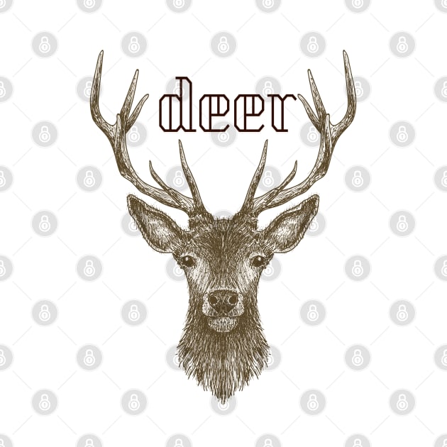 Deer Drawing Style by JeffDesign