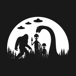 BIgfoot Nessie Ufo And Aliens T-Shirt