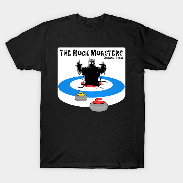 Discover The Rock Monsters Curling Team - 2016 Logo - Curling - T-Shirt