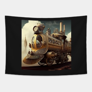 Steampunk Series - Copper Train Express Tapestry