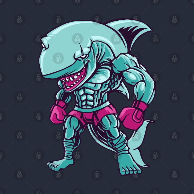 boxing shark fighter by Mako Design 