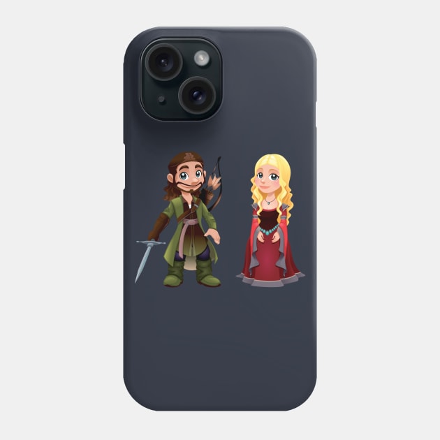 Medieval Couple Phone Case by ddraw