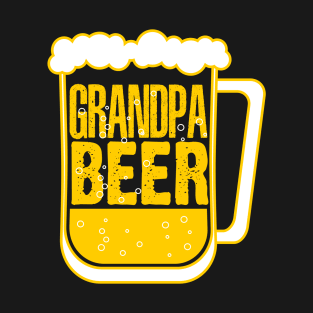 Funny Grandpa Beer Fathers Day Gifts Grandpa Drinking Beer T-Shirt