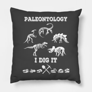 Paleontology I Dig It Dinosaur Fossil Design Pillow