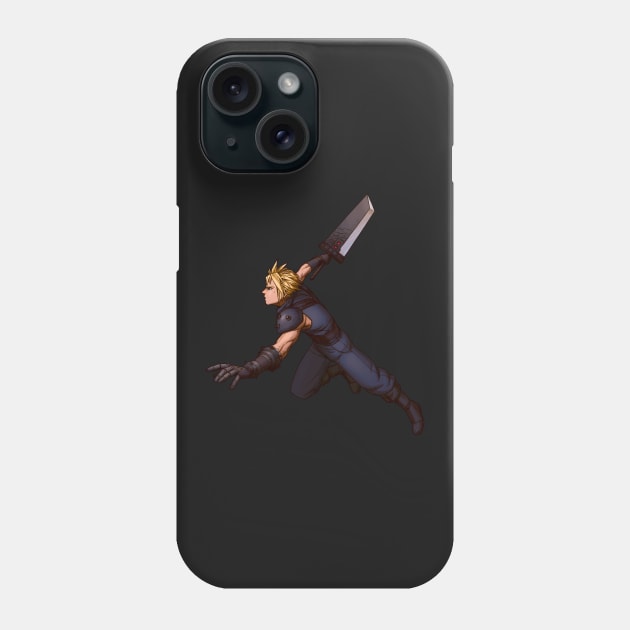 Cloud Final Fantasy 7 remake Phone Case by LuizFerrarezzi