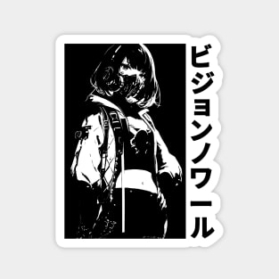 Cyber Techno Japanese Anime Streetwear Cyberpunk Vaporwave Yakuza Manga Girl Magnet