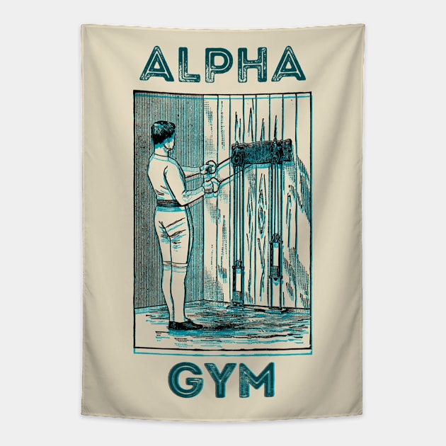 Alpha Gym Workout Beast Tapestry by TJWDraws