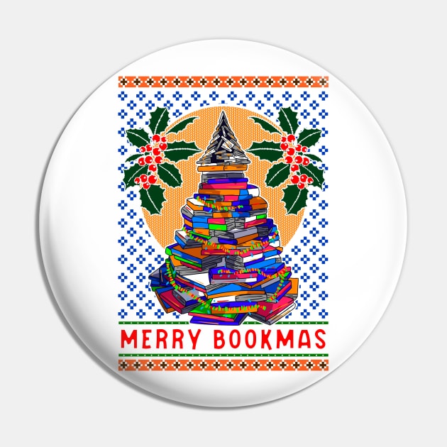 Funny Book Gifts Men Women Kids Bookworm Book Ugly Christmas Pin by KsuAnn