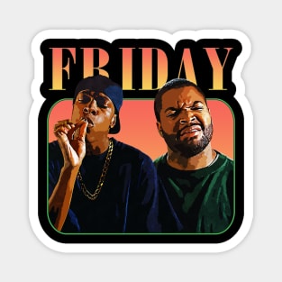 Retro Sunset Series - Friday Magnet
