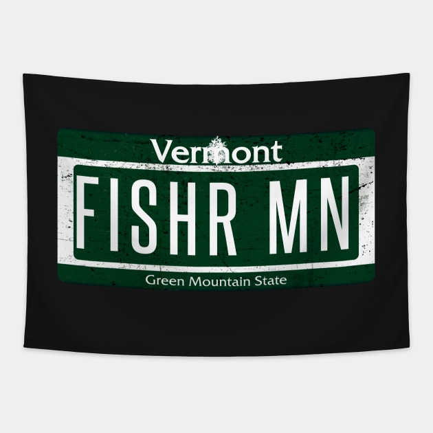 Vermont Fisherman Shirt For Fishing Fly-Fishing Tapestry by grillingmontana