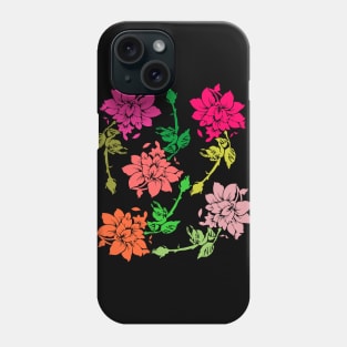 Rose Floral Line Art Pattern Phone Case