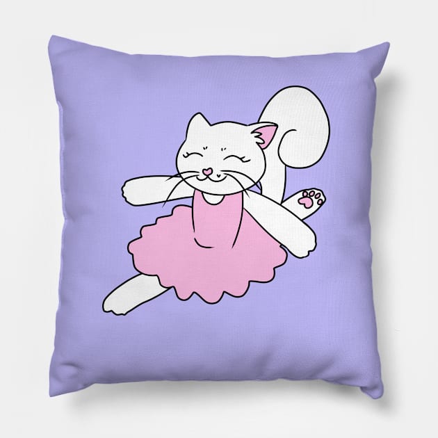 Ballerina Cat Pillow by HugSomeNettles