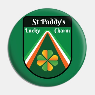 St Patrick's Day Retro Vintage 80s Shamrock Pin