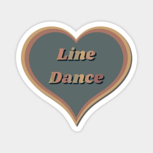 Line dance heart Magnet