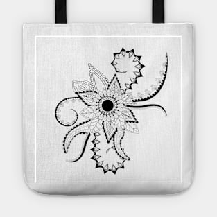 Elegant decorative abstract flower Tote