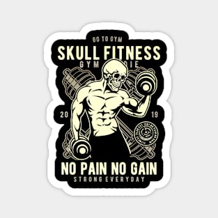 Skull Fitness Magnet