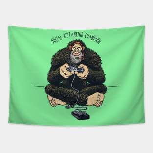 Bigfoot Social Distancing Champion Tapestry