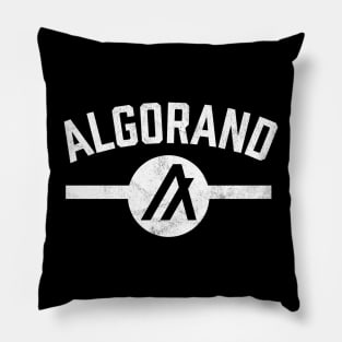 Algorand ALGO Crypto Vintage Athletic Pillow