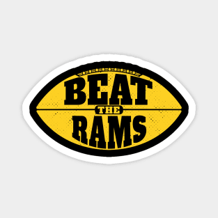 Beat the Rams // Vintage Football Grunge Gameday Magnet