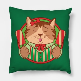 Blep Christmas Cat Pillow