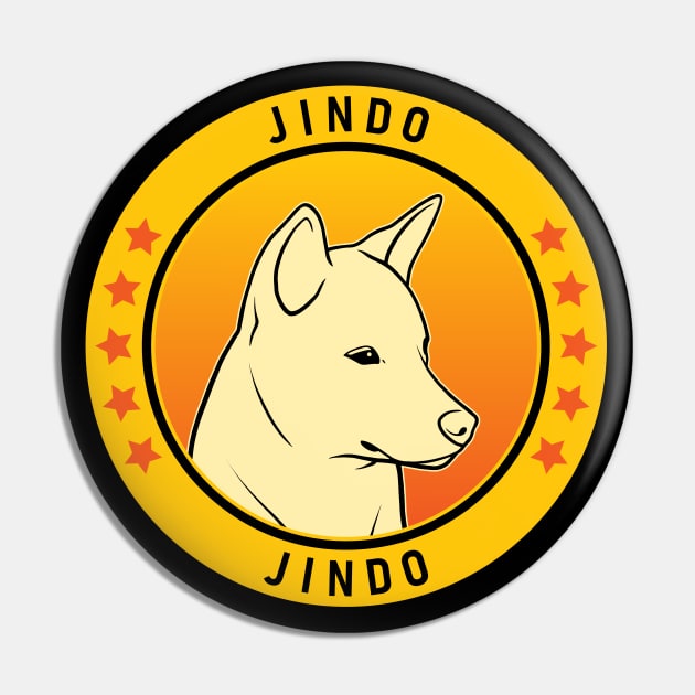 Jindo Dog Portrait Pin by millersye