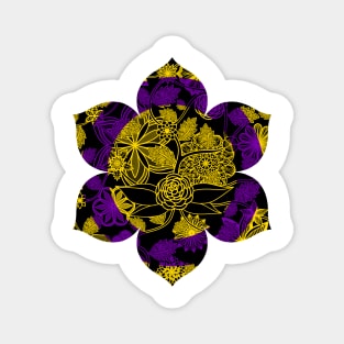 Flight Over Flowers of Fantasy - Intersex Pride Flag Magnet