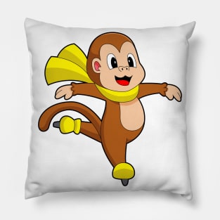 Monkey Ice skating Ice skates Pillow