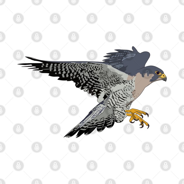 Flying Falcon by Sticker Steve