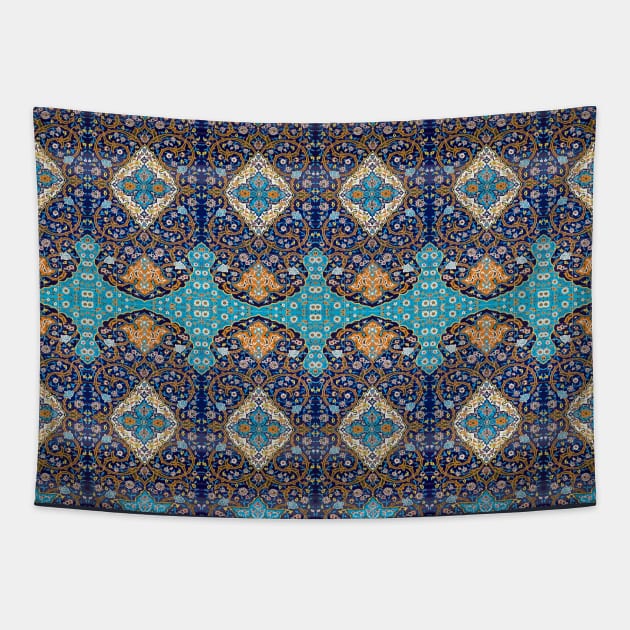 Indian Fabric Pattern - Boho Indian Pattern Bohemian Tribal - Tapestry