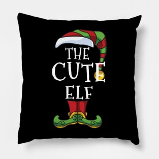 Cute Elf Family Matching Christmas Holiday Group Gift Pajama Pillow