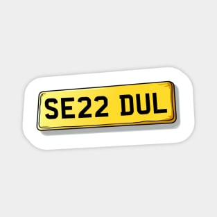 SE22 DUL Dulwich Number Plate Magnet