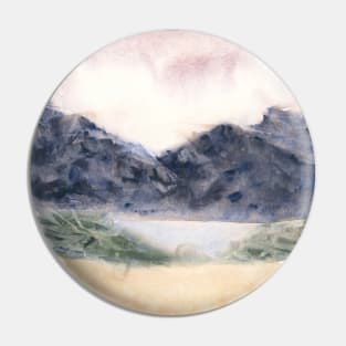 Tundra Basin Watercolor Painting Pin
