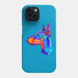 Doberman Pinscher in Colors Phone Case