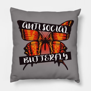 Anti Social Butterfly Pillow