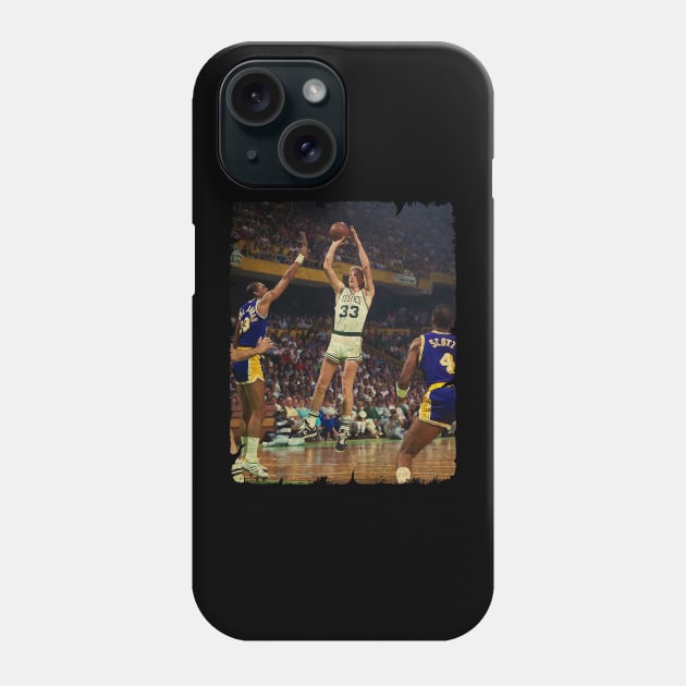 Larry Bird Shot To Ring Lakers Phone Case by Wendyshopart