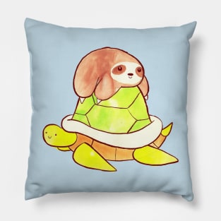 Little Sloth and Big Turtle Pillow