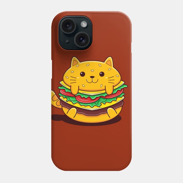 Cat Burger Phone Case by MEDZ