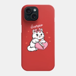 Scorpio Sassy Valentines Kitty Phone Case