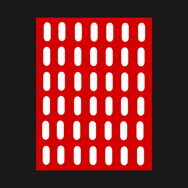 Rounded rectangle red dot pattern by Baobabprintstore