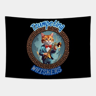 Cat Trumpeter: "Trumpeting Whiskers" Tapestry