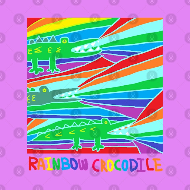 rainbow crocodile by zzzozzo