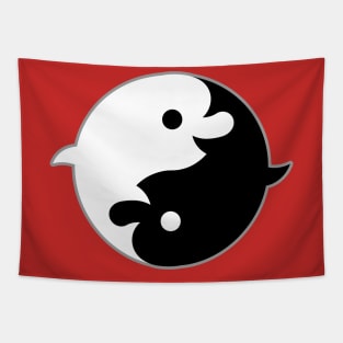 Yin Yang Dolphins Tapestry