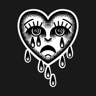 Tattoo style sad heart T-Shirt