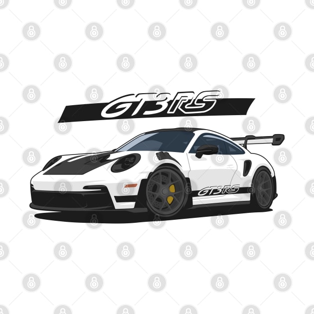 Car 911 gt3 rs white black by creative.z