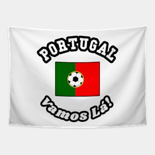 ⚽ Portugal Football, Bandeira das Quinas, Vamos Lá! Team Spirit Tapestry