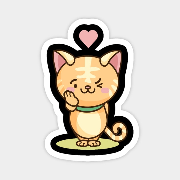 Cute cat love Magnet by This is store