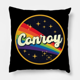 Conroy // Rainbow In Space Vintage Style Pillow