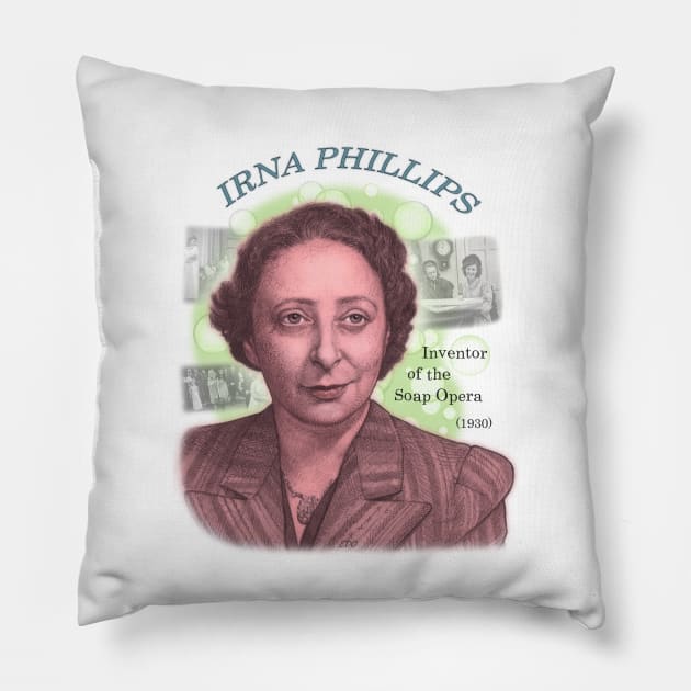 Irna Phillips, Inventor of the Soap Opera Pillow by eedeeo