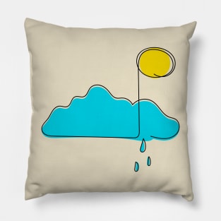 Cloud rain T-Shirt Pillow